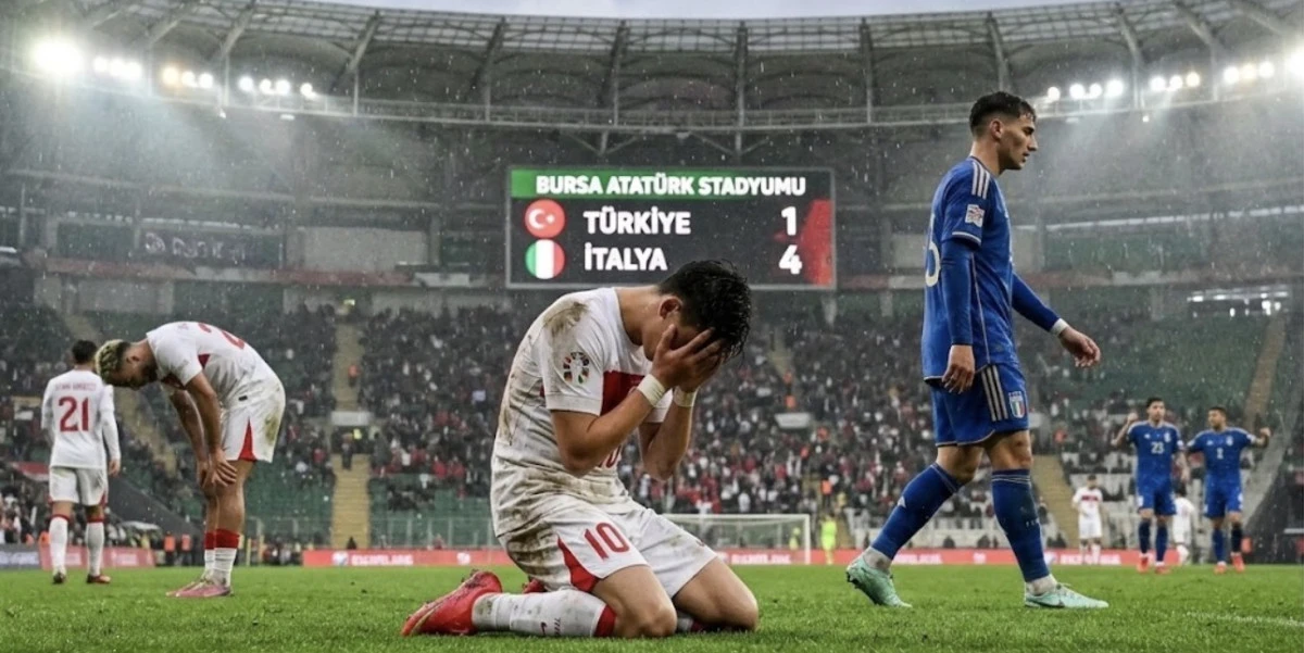A Mill&icirc; Takım&rsquo;a Bursa&rsquo;da İtalya şoku! Sahadan 4-1 mağlup ayrıldı 