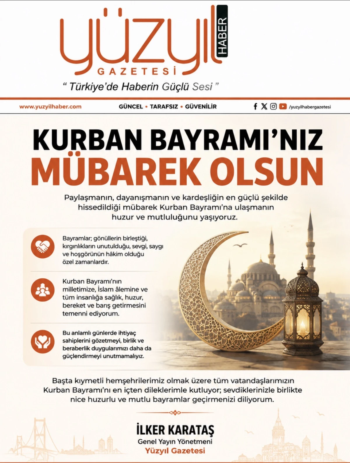 BAYRAMLAR KARDEŞLİĞİN VE UMUDUN ADIDIR