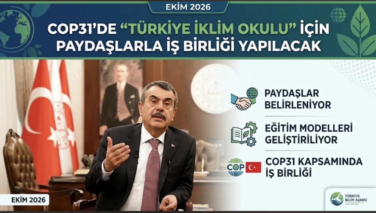 COP31&rsquo;DE &ldquo;T&Uuml;RKİYE İKLİM OKULU&rdquo; İ&Ccedil;İN PAYDAŞLARLA İŞ BİRLİĞİ YAPILACAK