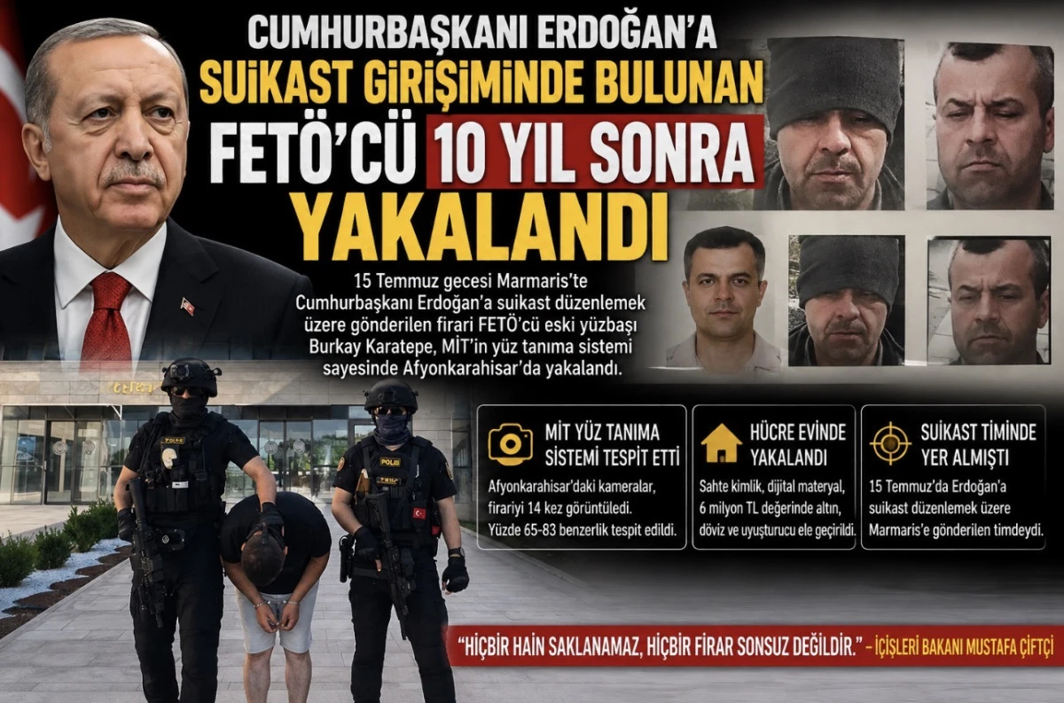  Erdoğan&rsquo;a Suikast Girişiminde Bulunan FET&Ouml;&rsquo;c&uuml; 10 Yıl Sonra Yakalandı