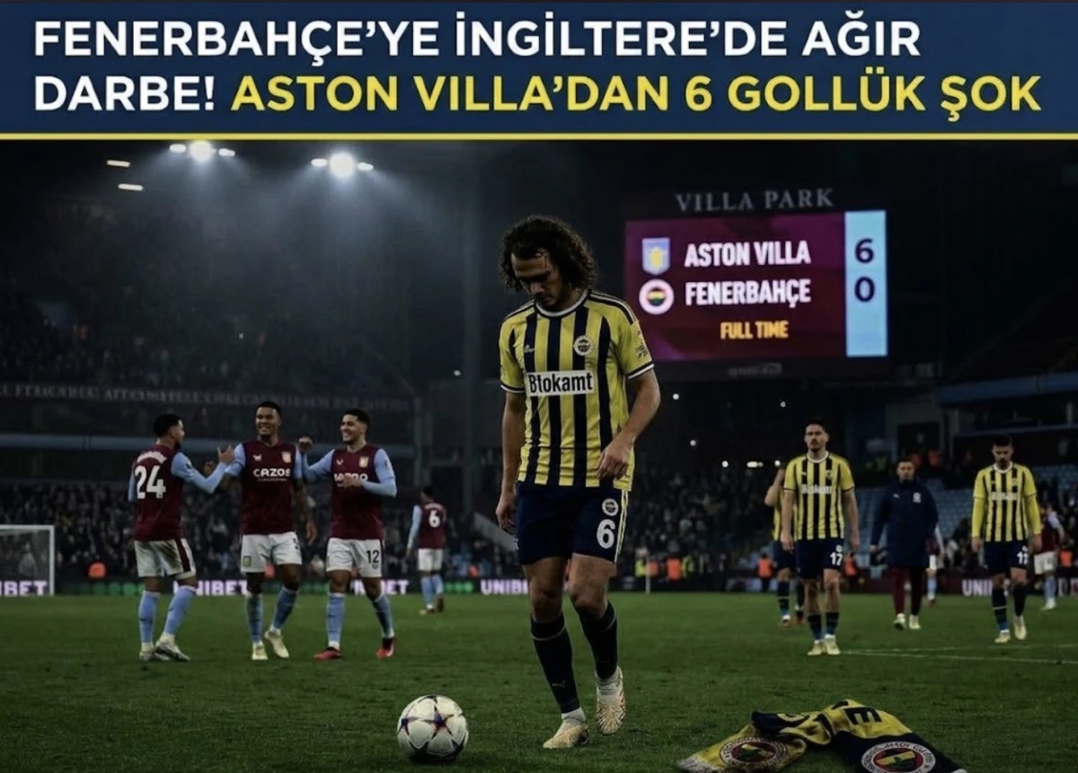 FENERBAH&Ccedil;E&rsquo;YE İNGİLTERE&rsquo;DE AĞIR DARBE! ASTON VILLA&rsquo;DAN 6 GOLL&Uuml;K ŞOK 