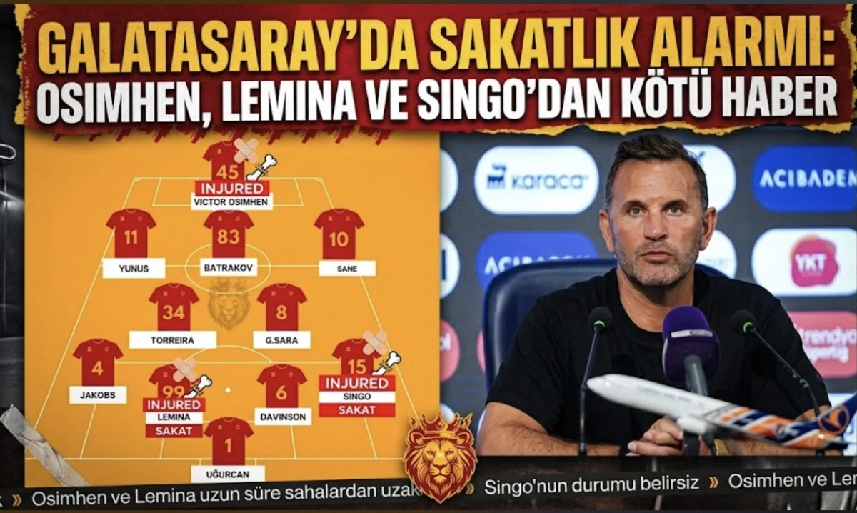 Galatasaray&rsquo;da Sakatlık Alarmı: Osimsen, Lemina ve Singo 
