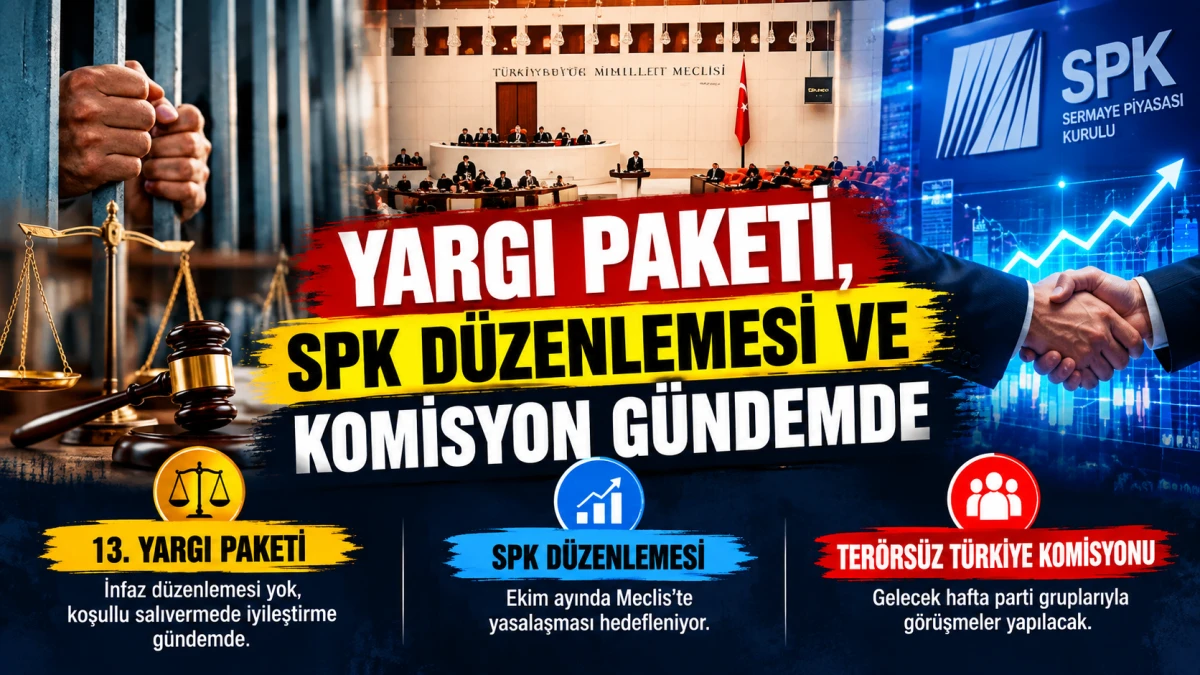 Yargı paketi, SPK d&uuml;zenlemesi ve komisyon g&uuml;ndemde