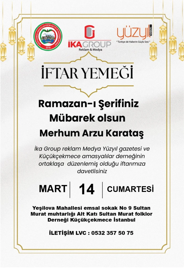 Yüzyıl Gazetesi İftar Programı 